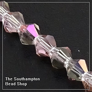 Chinese 4mm Bicone Crystals - Rose Gold